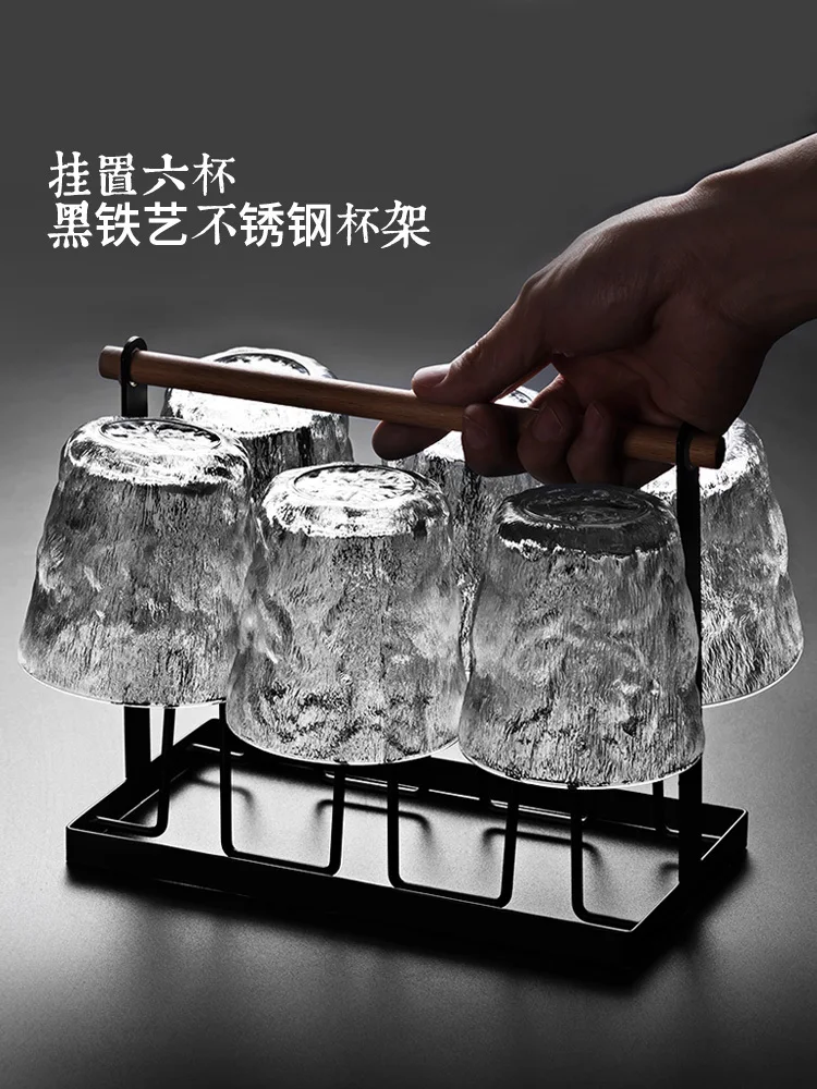 

Glacier pattern glass high value ins wind drinking water hospitality tea making home living room home set beer glass
