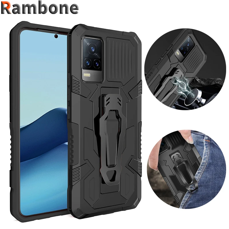 

Bracket Back Clip Case For Vivo V23E V21 V20SE V19 V17 S10E S1 Pro Armor Protection Cover For Vivo Y95 Y91i Y91C Y11 Y5 Y1S