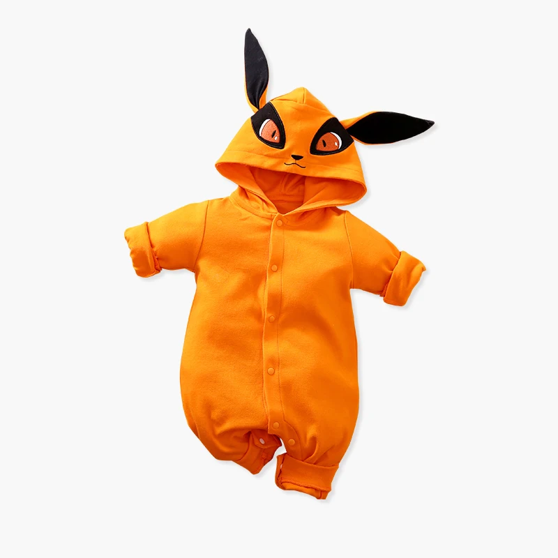 

Newborn Baby Clothes Kids Romper Onesie Baby Bodysuit Children's Clothing Long Sleeve Nine Tailed Fox Anime Cosplay Clothing