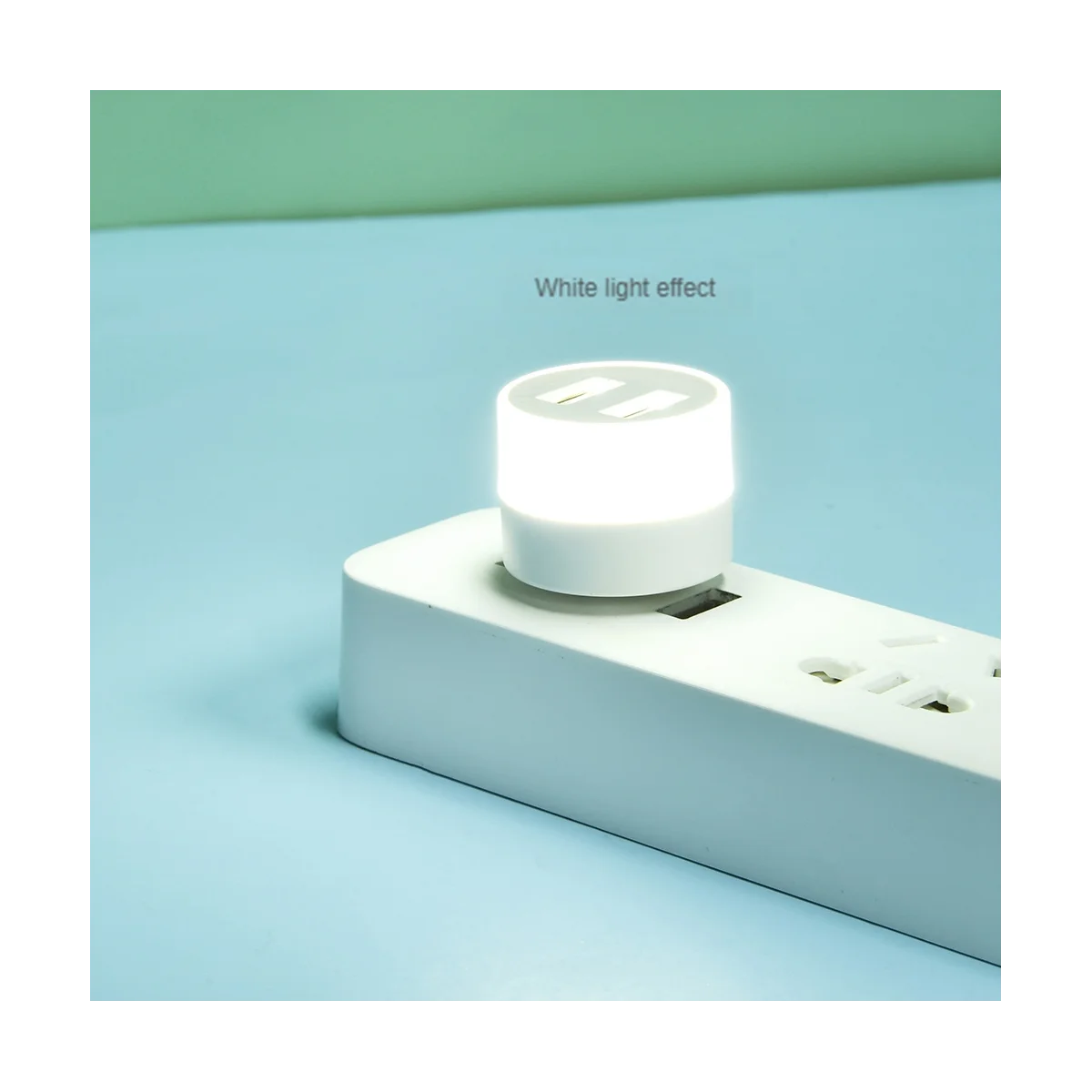 

USB Plug Lamp Computer Mobile Power Charging USB Small Book LED Eye Protection Reading Round Night Light,White Light