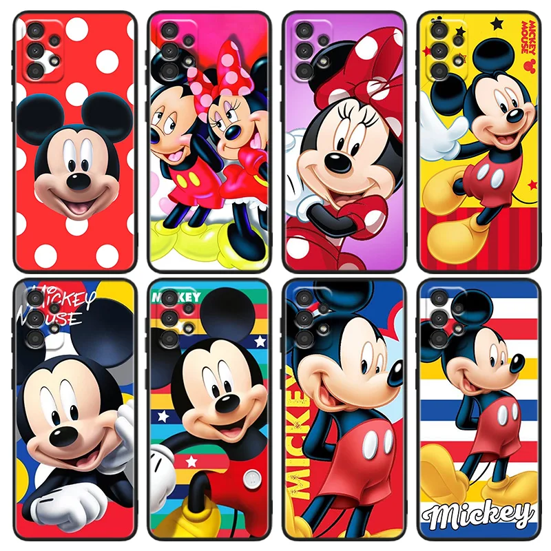 

Cute Mickey Disney Mouse Phone Case For Samsung A22S A22 A21S A14 A13 A12 A11 A04S E A03S A02S A01 Core Black Soft Cover