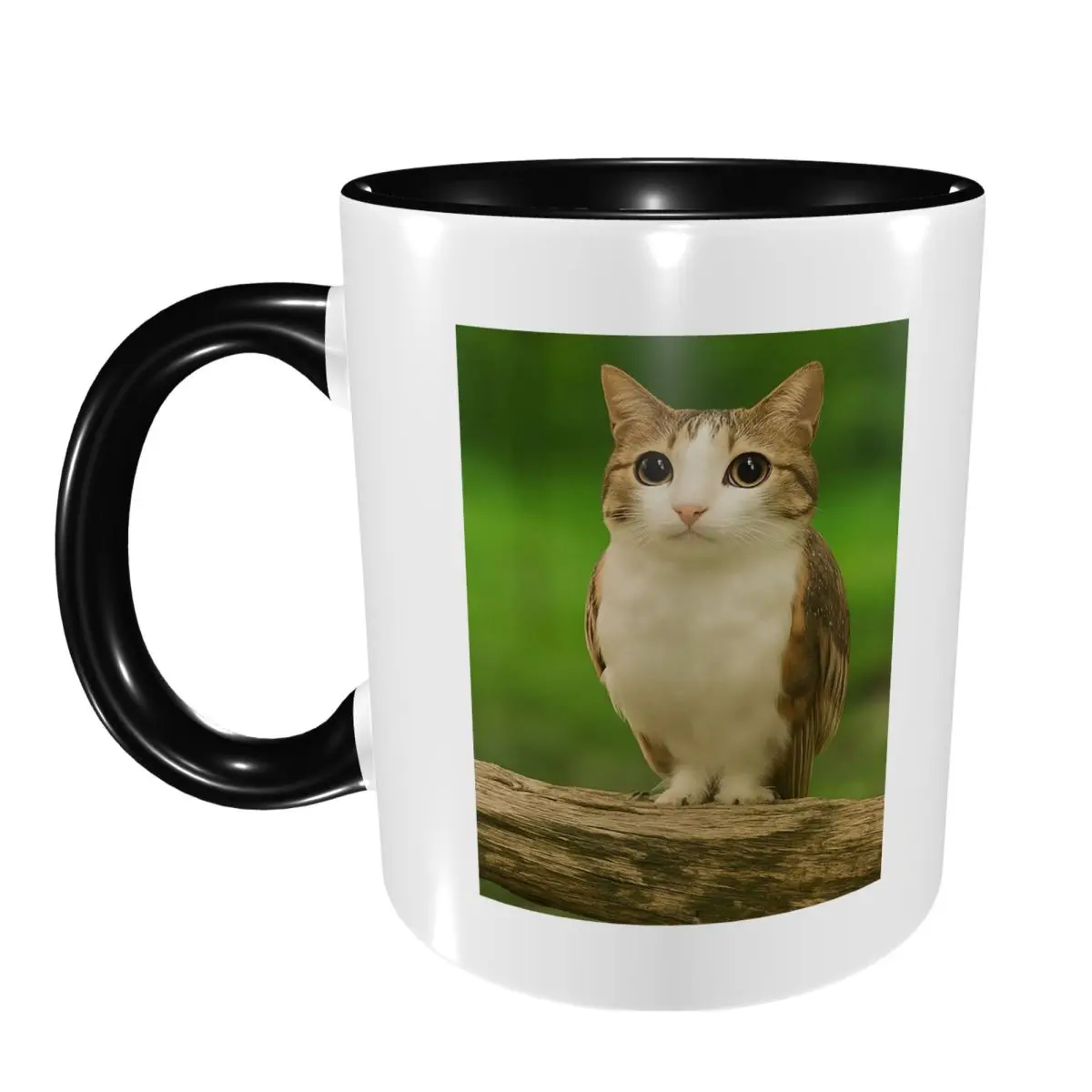 Фото Забавная керамическая кружка Meowl Cat Owl с мемом, трендовая в интернете, для кофе, чая, молока, подарок для друзей №1