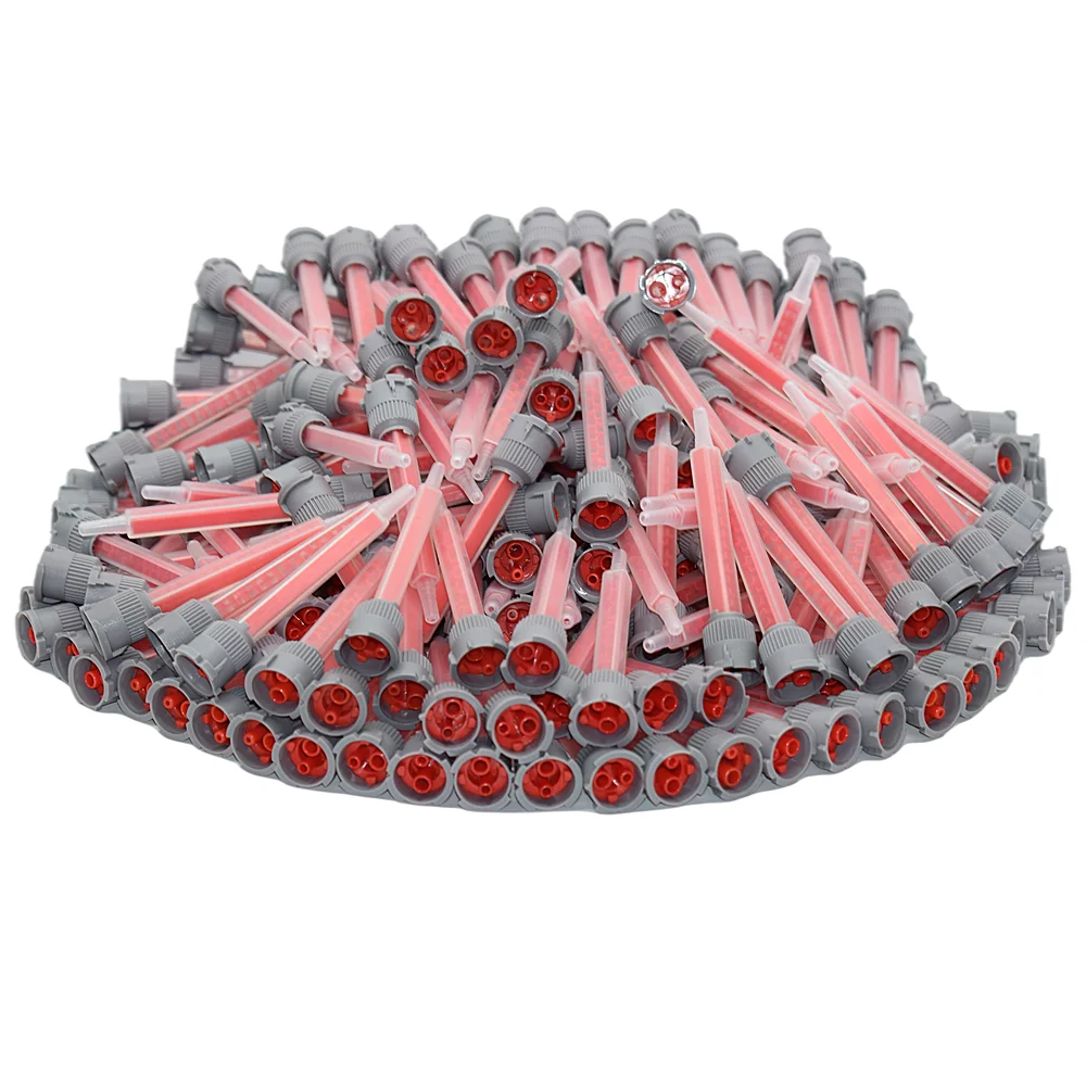 

500pcs Static Mixing Nozzles 10:1 Epoxy Adhesive Applicator Static Mixer AB Glue Mixed Tube Dual Cartridge Square Mixing Nozzle