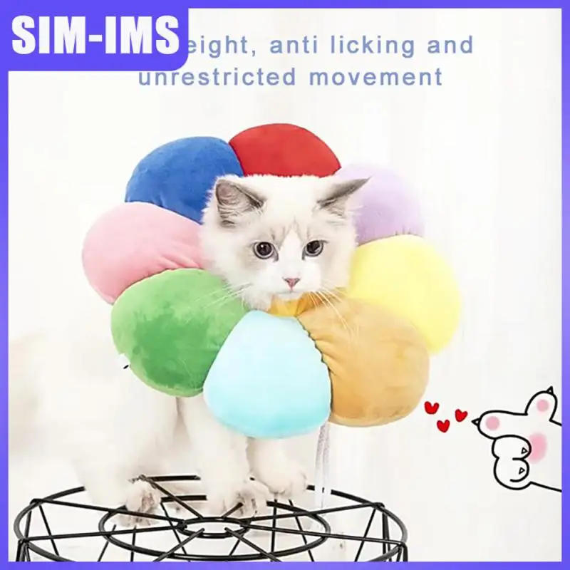 

Soft Breathable Dog Collars Anti-lick Wound Healing Protection Lightweight Cats Neck Ring Pet Supplies Sunflower Fluffy