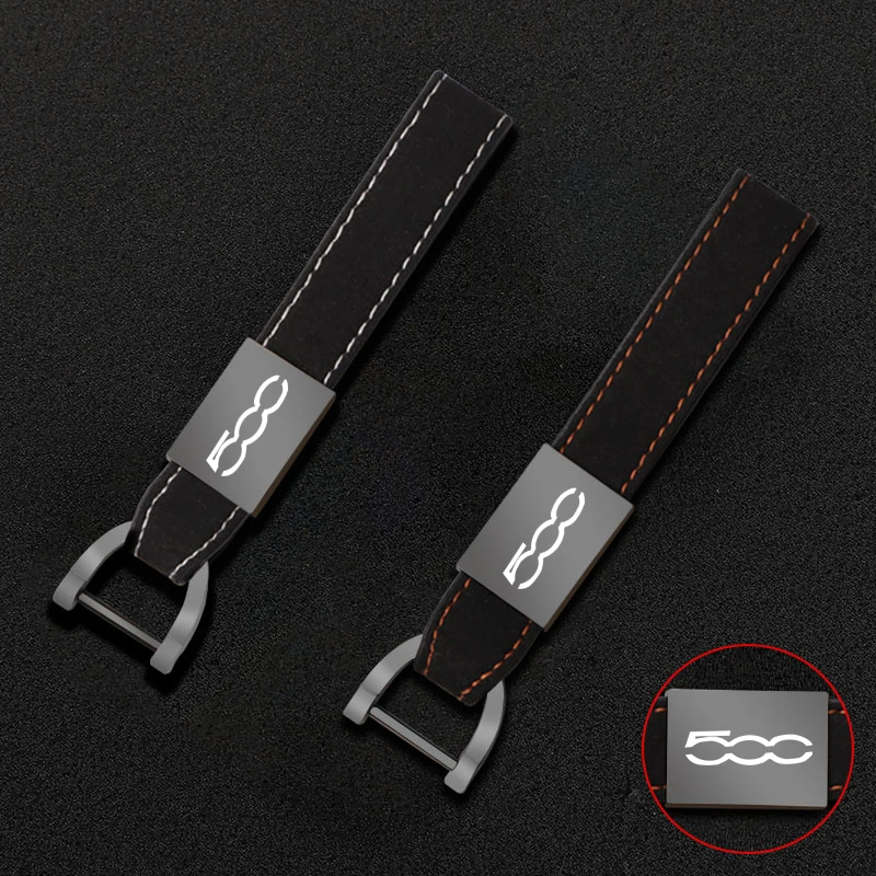 Кожаный брелок с логотипом автомобиля на заказ для ключей Fiat Abarth 500 500l 500X 500e 500c