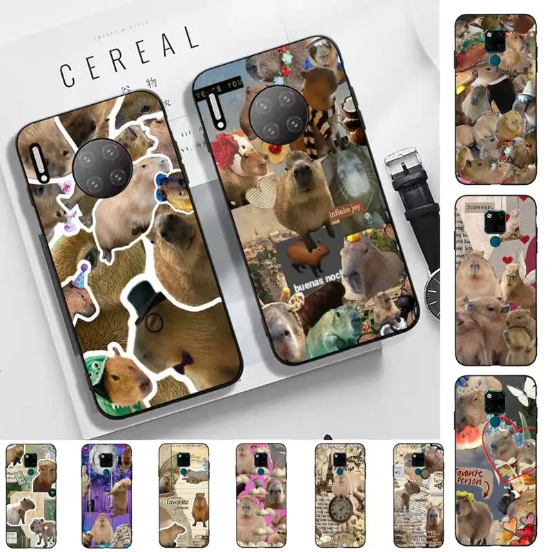 

Animal Funny Capybara Bling Cute Phone Case for Huawei Mate 20 10 9 40 30 lite pro X Nova 2 3i 7se