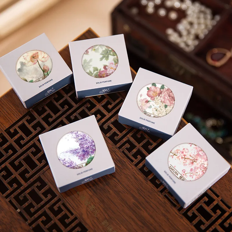 

Portable Solid Perfume Cute Mini Square Box Fragrances Balm Fresh Mild Lasting Aroma Deodorant Fragrance Body Antiperspirant