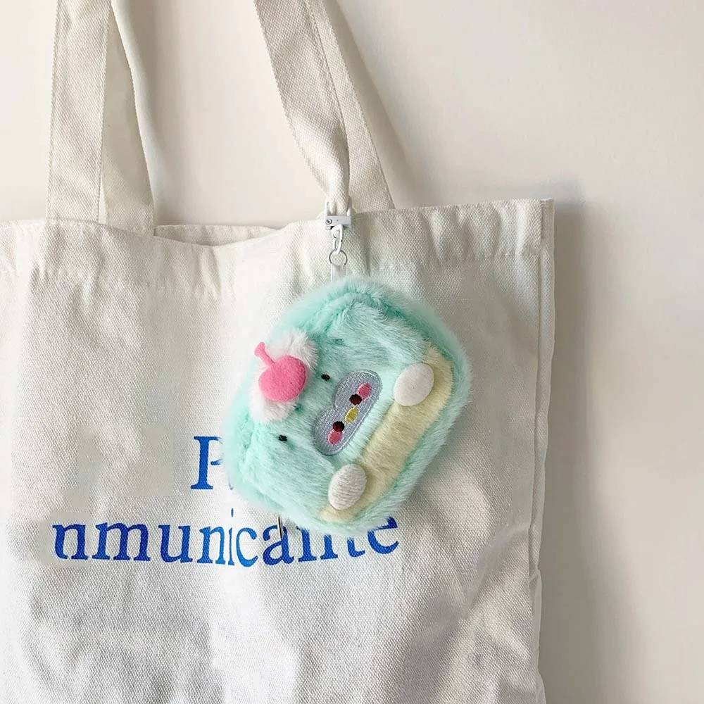 Плюшевая сумка для наушников Cherry Dog Cake мягкая денег кошелек монет пушистый чехол