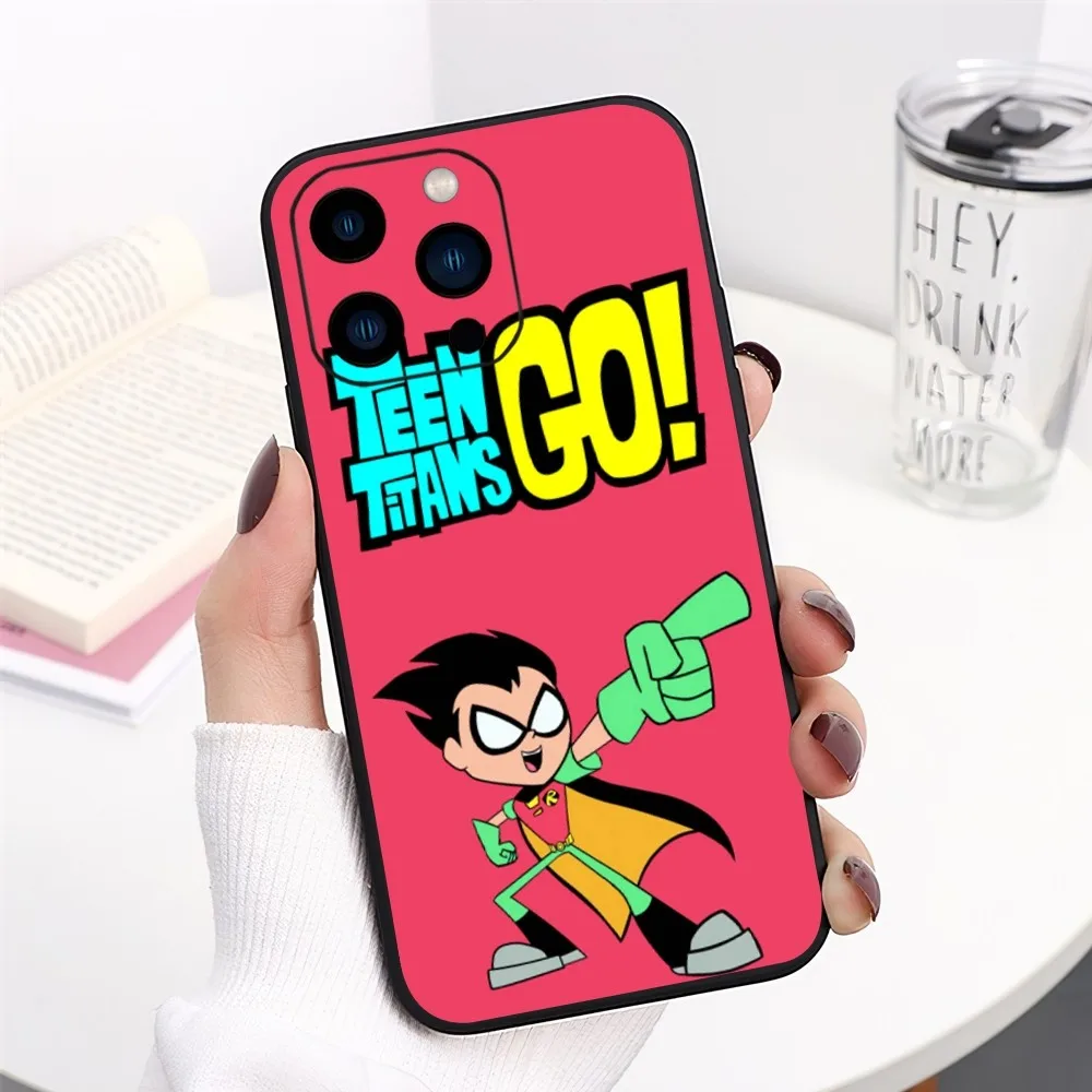 Подростковый мультяшный T-Titans чехол для телефона iPhone 13 14 15 11 12 Mini Pro Max прозрачный