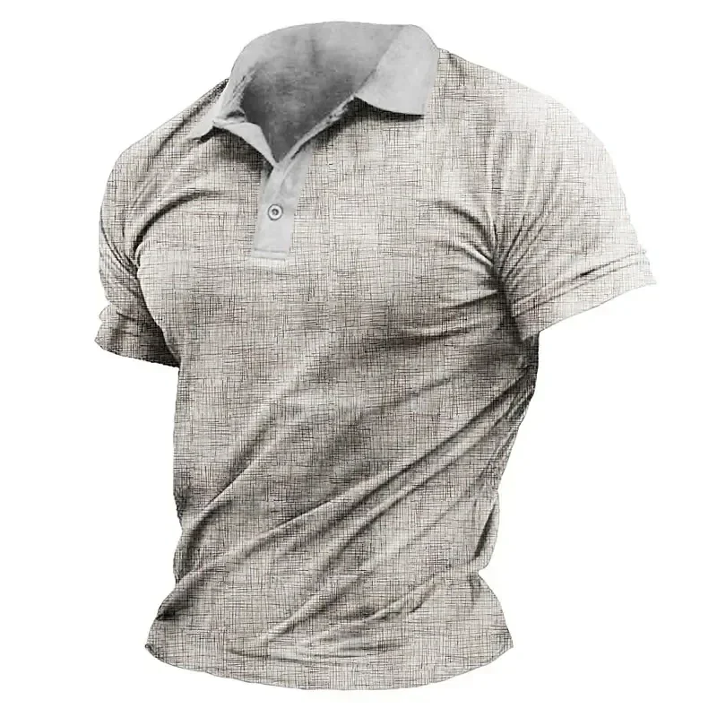 

Men's Polo Shirt Golf Shirt Graphic Prints Vintage Geometry Turndown Outdoor Street Short Sleeves Button-Down Print Clothing