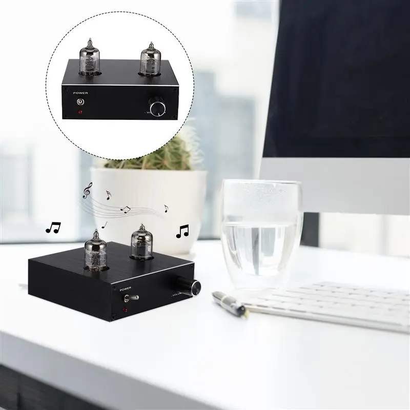 1Pc Audio Preamplifier Fine Safe Chic Home Power Amplifier 6J1 Tube HiFi Preamp |