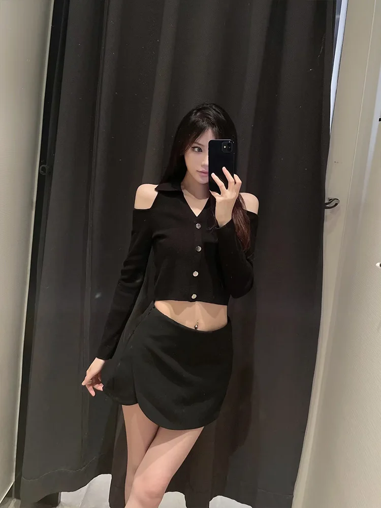 

2023 New Women's Shorts High Waist Sports Casual Bottom Fashion Versatile Foreign Hot Pants Solid Color Irregular Skirt Pants