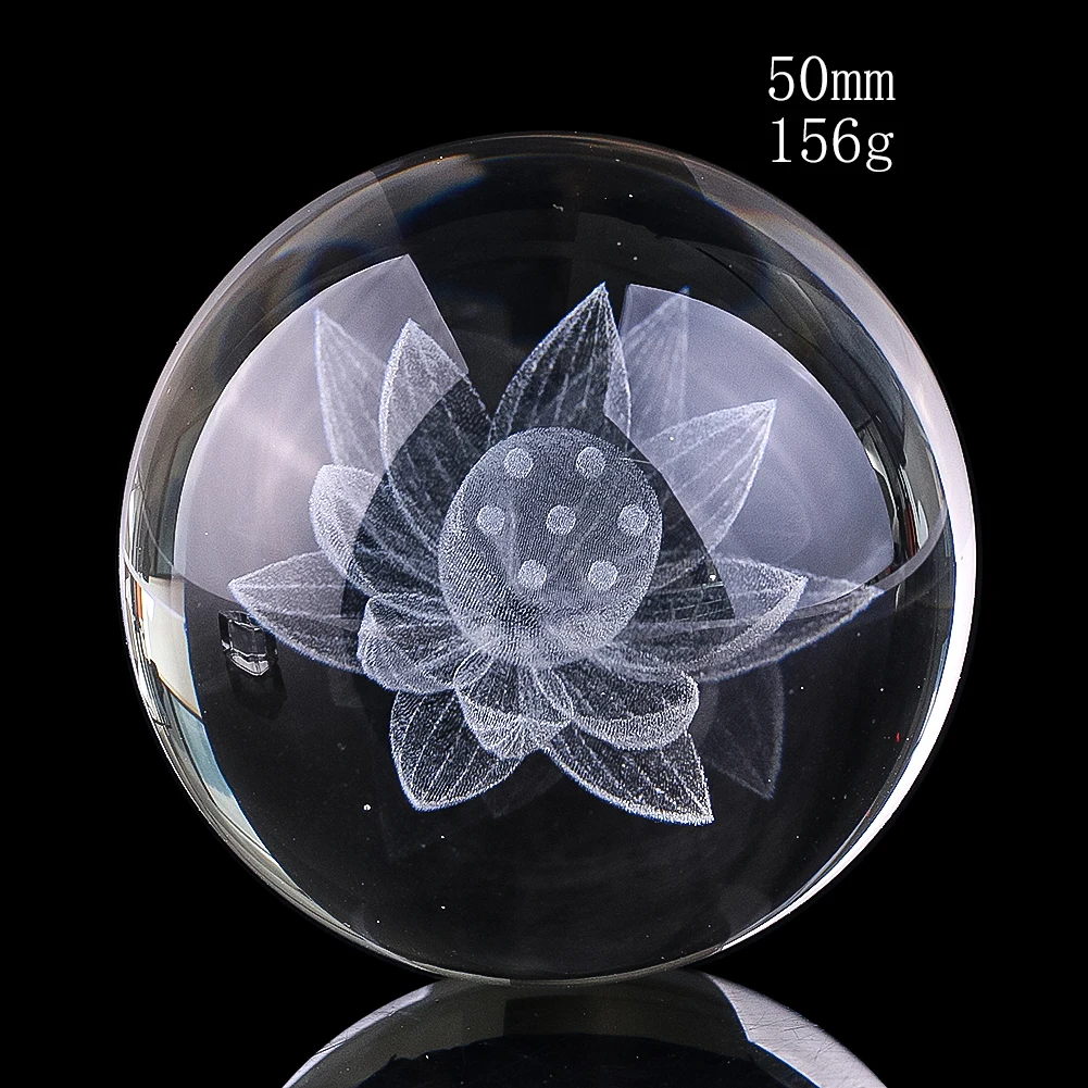 

Прозрачный стеклянный хрустальный шар лепесток лотоса 50 мм