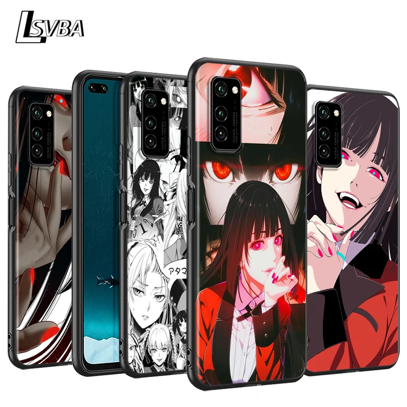 

Anime Kakegurui Yumeko Silicone Cover For Huawei P50 P40 P30 P20 Pro P10 P9 F8 Lite E Plus 2016 5G Black TPU Phone Case