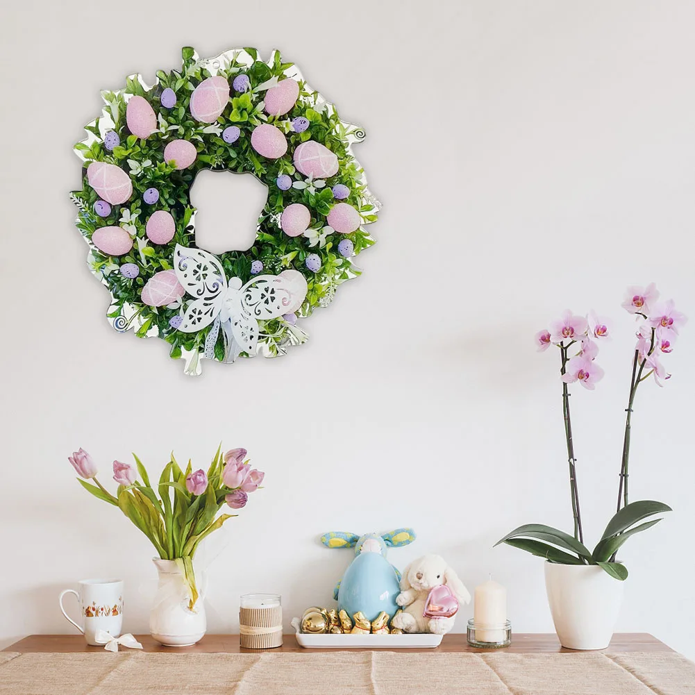 

Hanging Artificial Wreath Simulation Wreath Hanger Reusable Atmosphere Decorative Garland Party Decor for Shopping Mall Outdoor