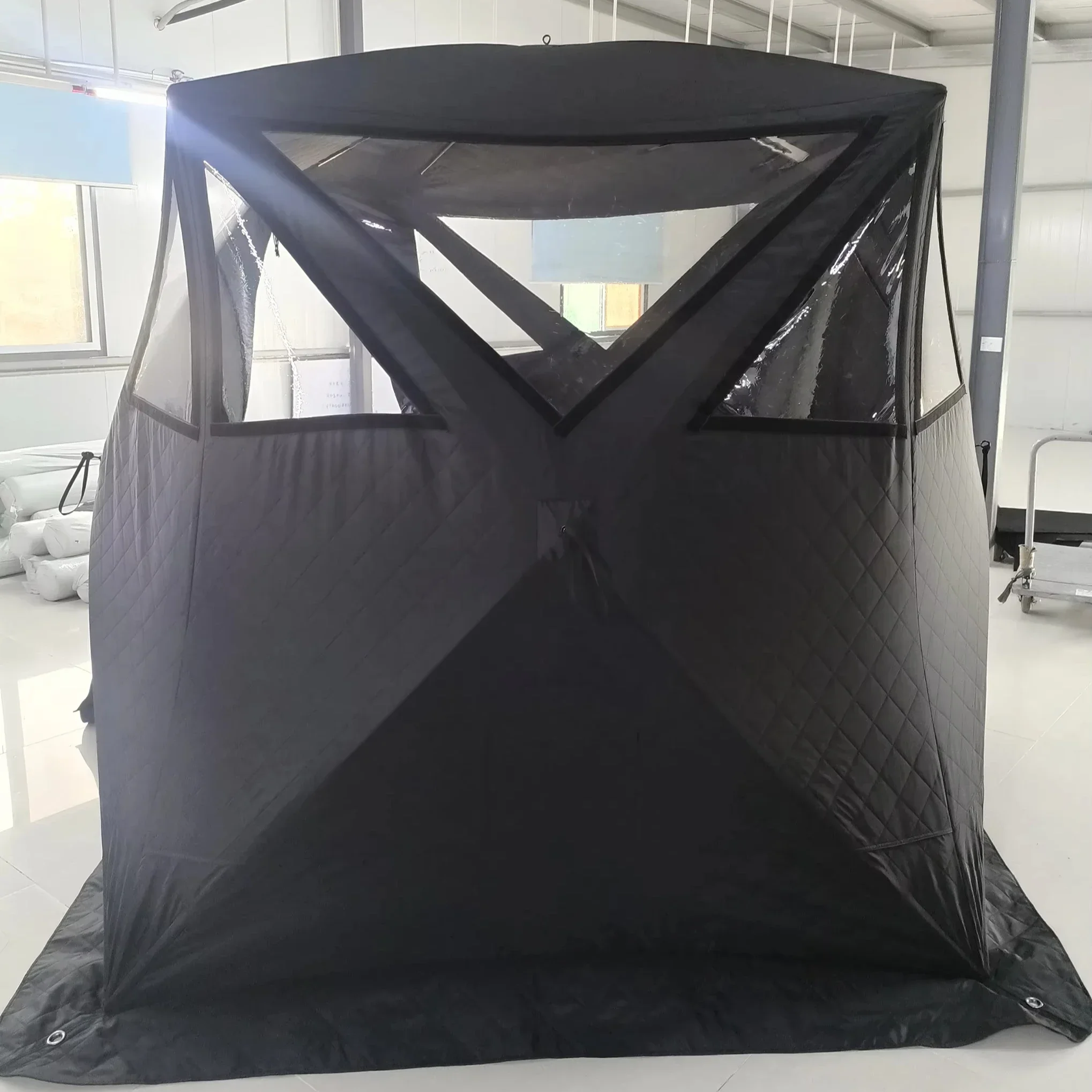 5-настенная палатка для сауны с отверстием плиты зимней рыбалки на открытом