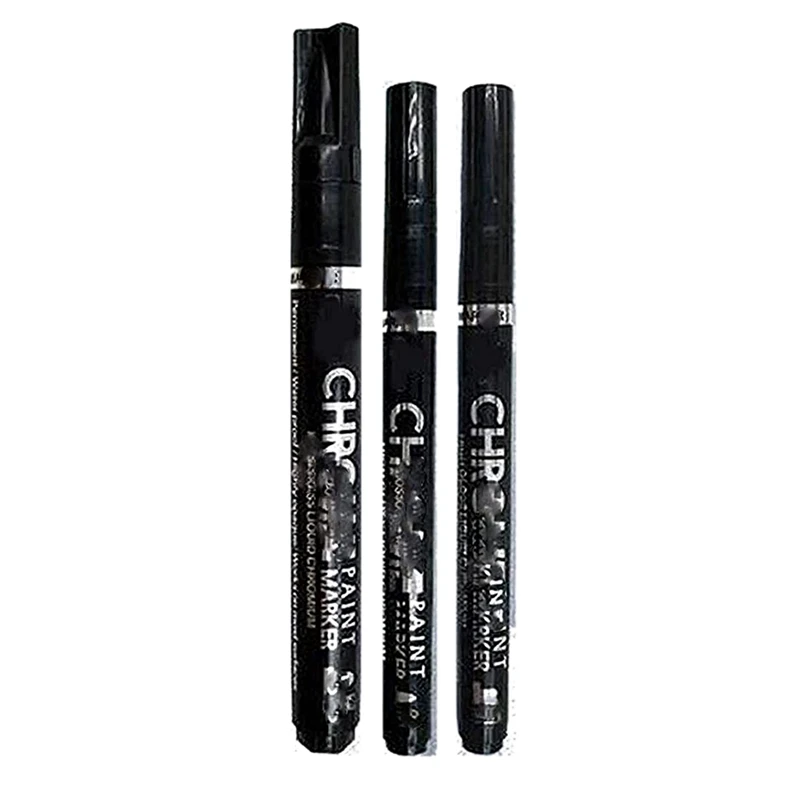 

3Pcs Chrome Marker Silver Art Liquid Mirror Chrome Marker DIY Mirror Reflective Paint Pen Quick Dry DIY Highlight Pen