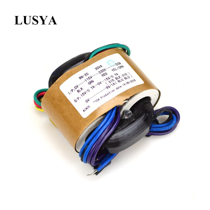 Lusya 115V-230V R type transformer pure copper 30W transformer 9-24V output For Amplifier