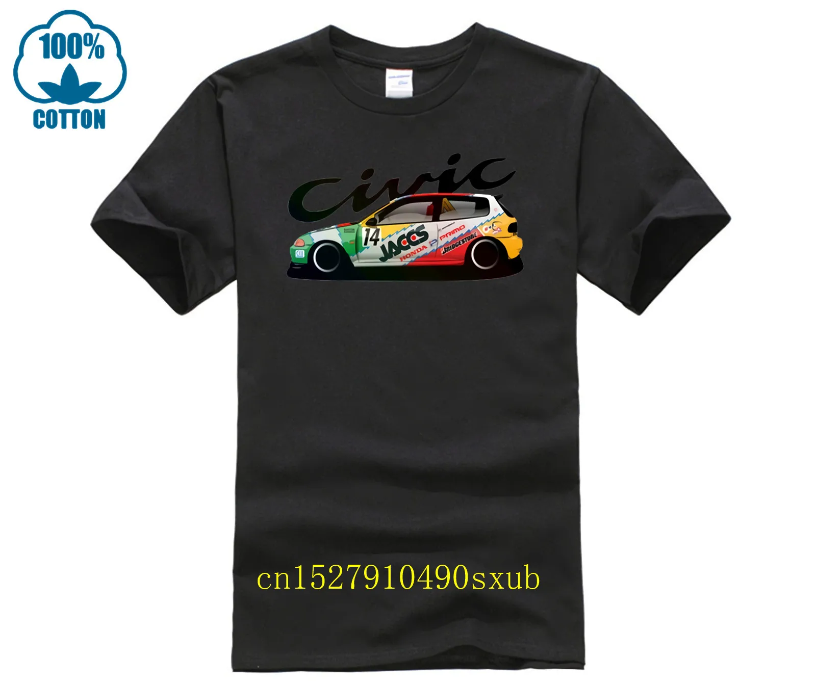 Civic Eg6 Jaccs 90s Jtcc Race Car T Shirt 2024 Newest Summer Men s Short