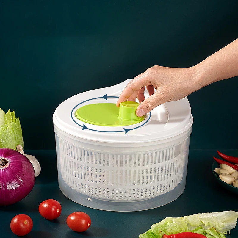 

Home Salad Spinner Lettuce Greens Washer Dryer Drainer Crisper Strainer For Washing Drying Leafy Vegetables Kitchen Tools