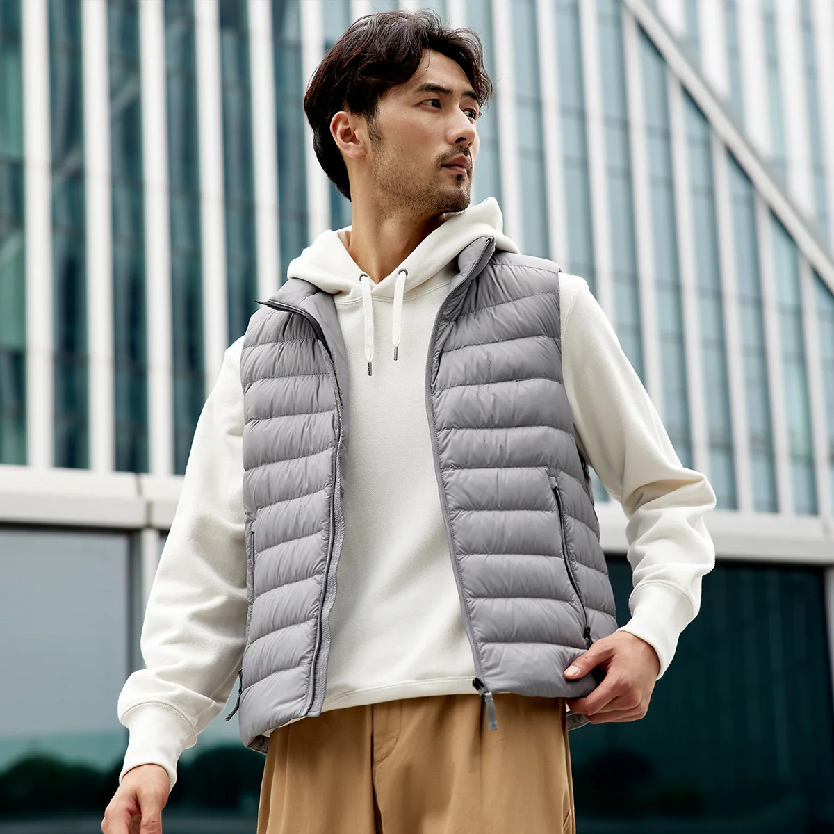 TANBOER Filling Power 600+ Anti-wrinkle Winter Vest Packable 90% Duck Down Sleeveless  Jakcet TF216023