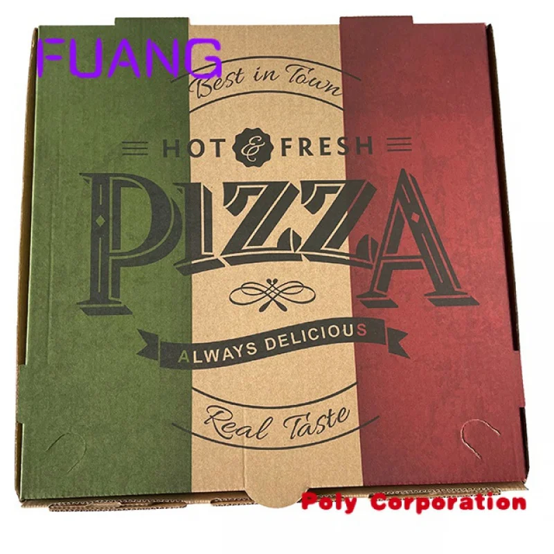 Custom 6/7/8/9/10/12 Inch Plain Brown Pizza Box Corrugated Carton Takeaway Cardboard Pizza Food Papacking box for small business