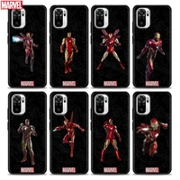 phone case for redmi note 10 11 11s 11e 7 8 8t 9 9s 9t pro plus 4g 5g soft silicone case cover marvel iron man is strong
