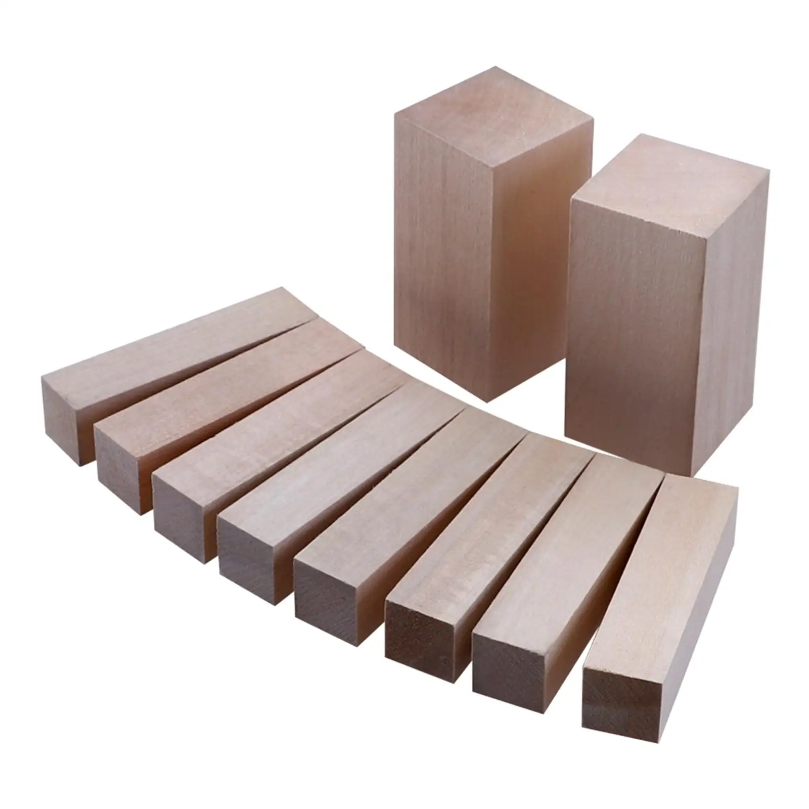 

10 Pieces Basswood Carving Blocks Wood Hand Carving Turning for Beginner to Expert