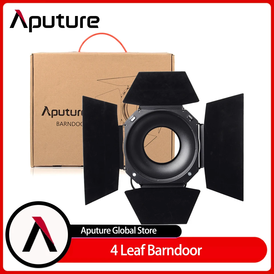 Aputure 4-Leaf Design Barndoor Standard 7-дюймовое крепление Bowens Barn Door Для Aputure LS 120D C120D II 300D светодиодный Video