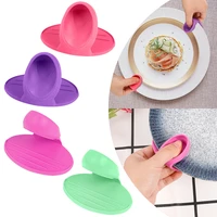 kitchen silicone heat resistant gloves clips non stick anti slip pot dish bowl holder clip cooking baking oven mitts hand clip