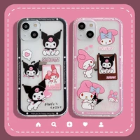 sanrio kuromi mymelody kawaii cartoon suitable for apple 13 mobile phone shell 12promax anti fall 11pro protective cover