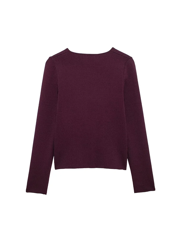 Осень/зима 2023 женский модный повседневный универсальный вязаный свитер с