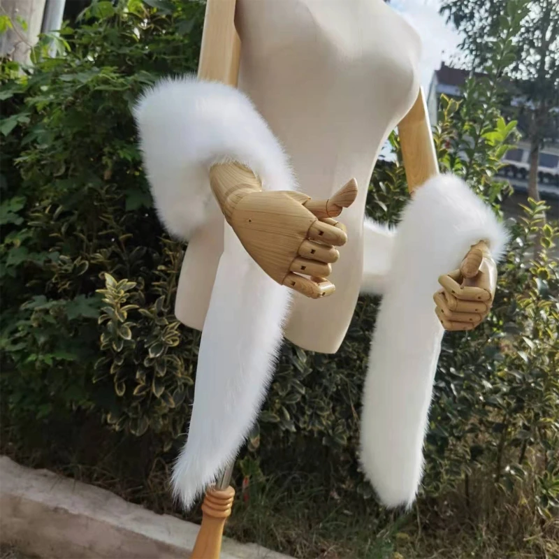 

Женская длинная шаль из искусственного меха, зимняя мягкая искусственная шаль для свадьбы