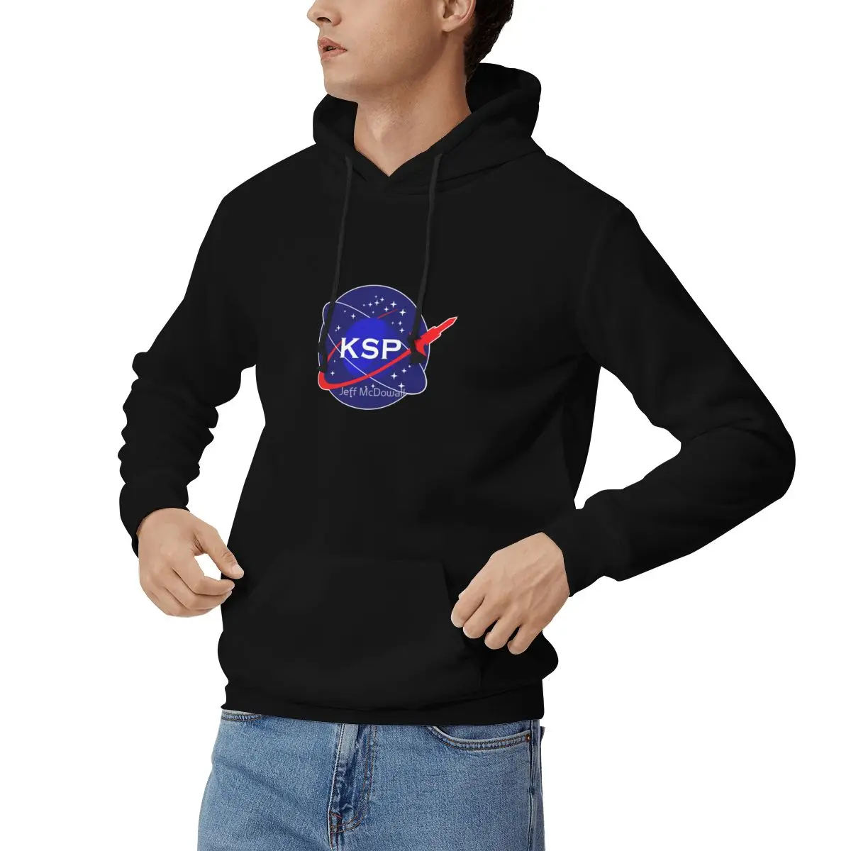KSP Space Agency Logo Полиэстеровые Толстовки для мужчин