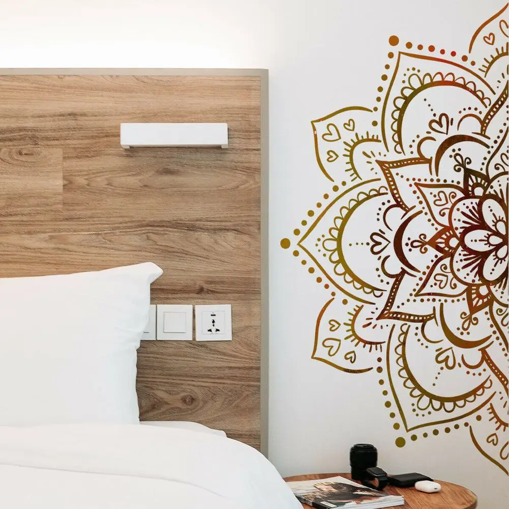 Домашняя комната кофейня стикер на стену цветок лотоса наклейки стены настенный