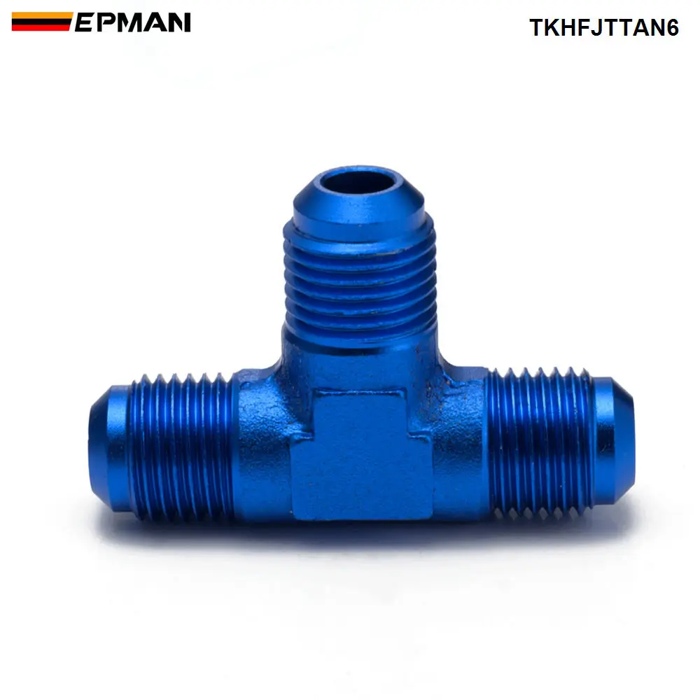 EPMAN Алюминий AN6 Мужская резьба Раструбный тройник Соединение Т-образная труба