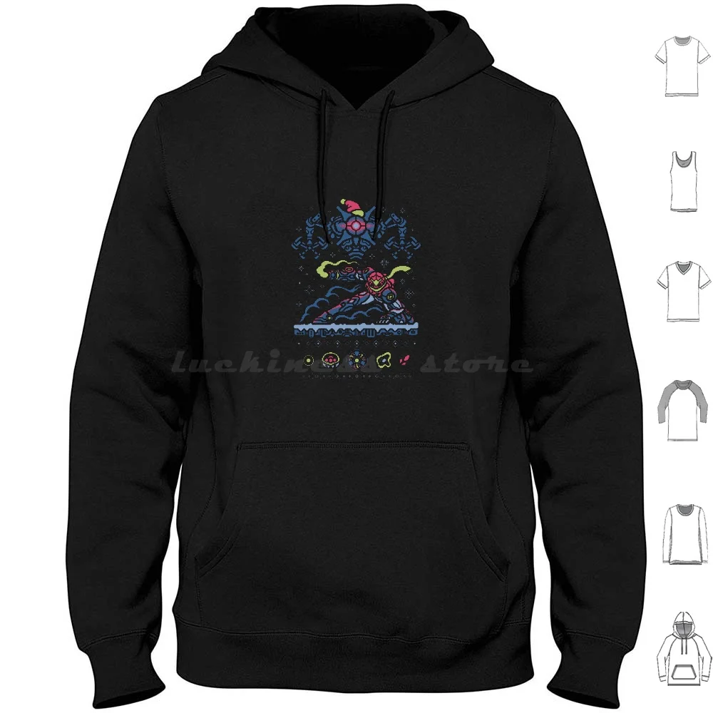 

Dreaded Holiday Hoodie cotton Long Sleeve Metroid Metroid Primal Metroid Dread Metroid Samus Aran Samus Dread Super