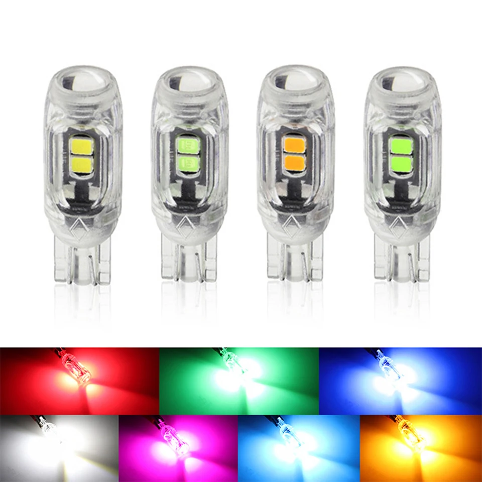 

4Pcs T10 LED W5W 194 168 800lm CANBUS Plastic Protect 5smd 3030 Car Interior Light Reading Door License Plate Wedge Lamp 12V