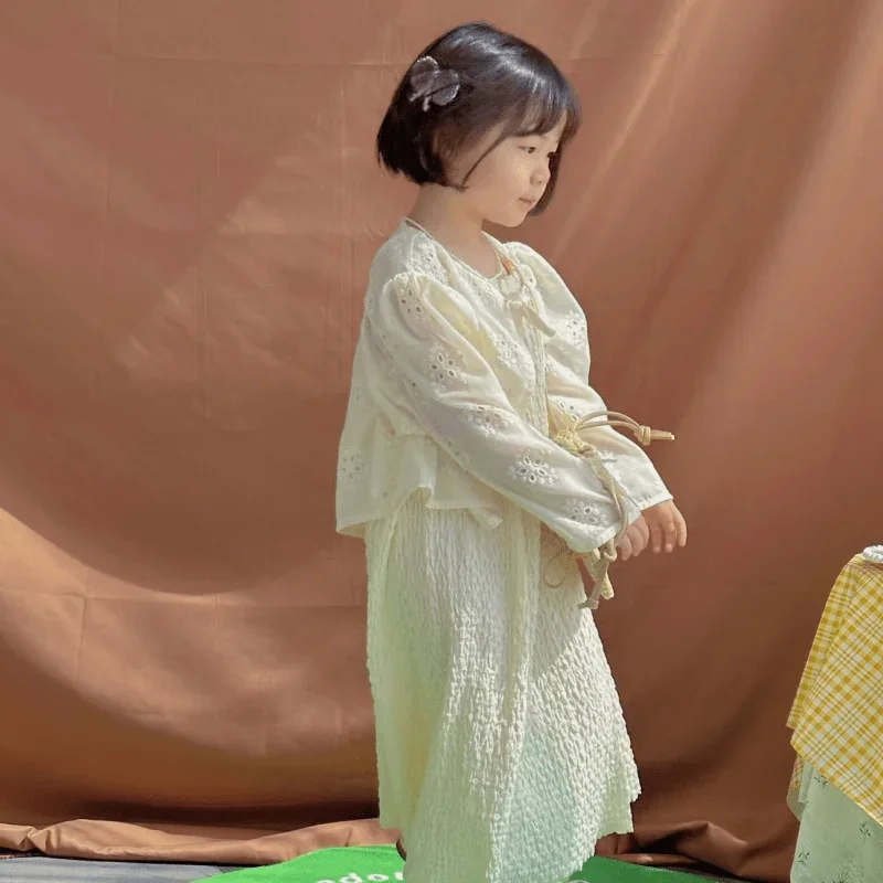 Модная куртка принцессы для маленьких девочек тонкое пальто с пышными рукавами и