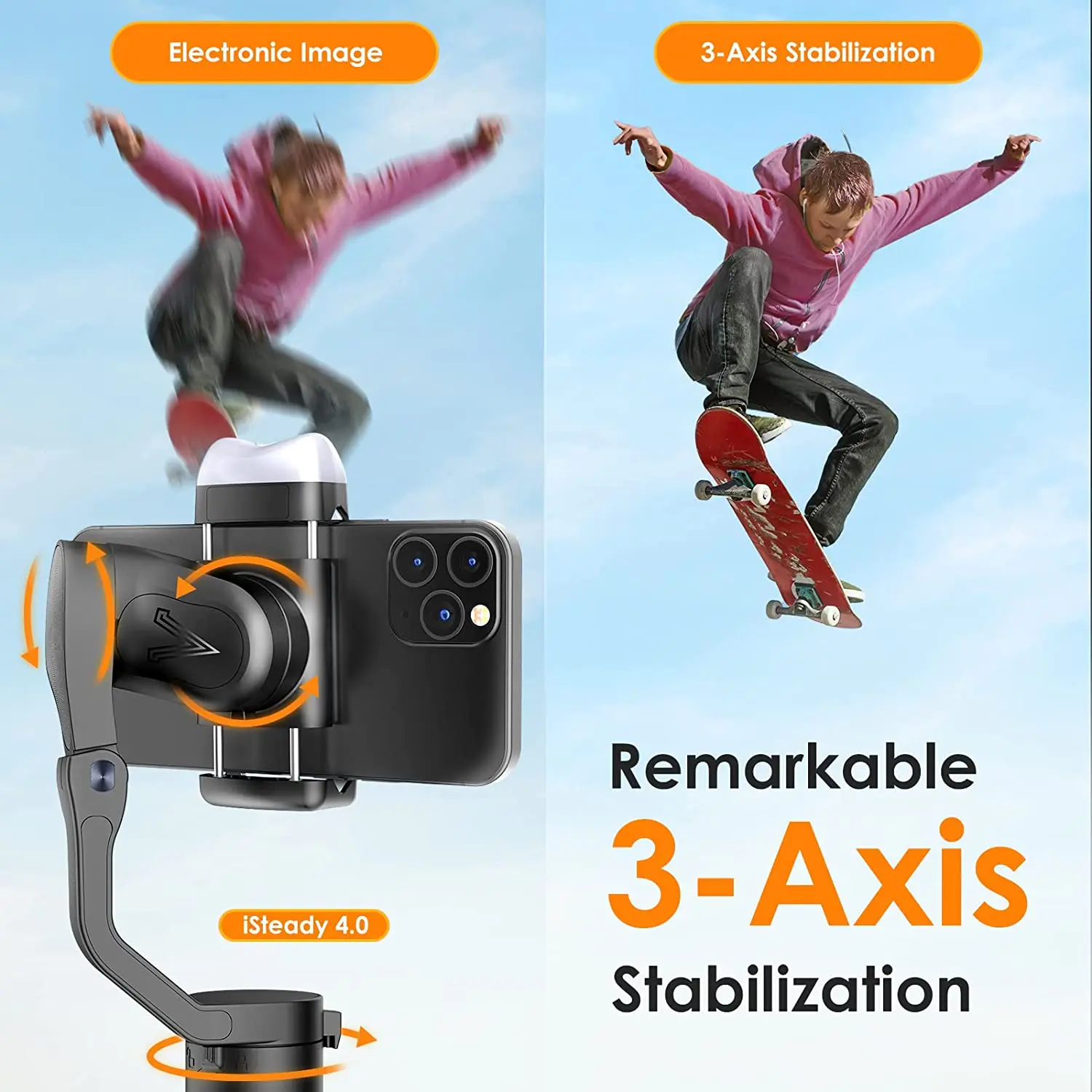 Hohem Official iSteady V2 Selfie Stick Gimbal Phone for Smartphones Xiaomi Redmi Huawei iPhone Samsung AI Handheld Stabilizer
