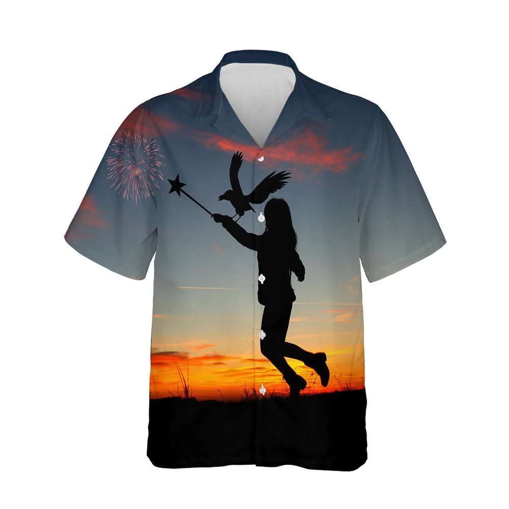 Jumeast 3D Halloween Festival Clothing Blouses Fashion Streetwear Mens Hawaiian Shirt Short Sleeve Breathable Casual Men Shirt