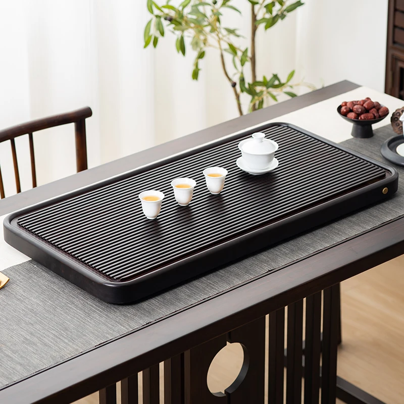 

Luxury Kung Fu Teapot Tray Modern Rectangular Vintage Tea Tray Wood Handmade Creative Bandeja Madera Decorativa Kitchenware