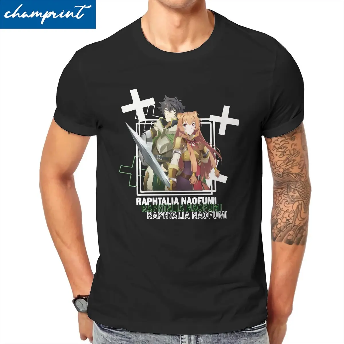 

Men Raphtalia Naofumi Rising of the Shield Hero T Shirt 100% Cotton Tops Cool Short Sleeve O Neck Tee Shirt Gift Idea T-Shirts