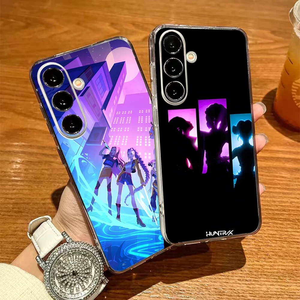 Фото Чехол для телефона KPop D-Demon H-Hunters для Samsung S26 S25 S24 Ultra S23 Fe S22 S20 S21 Plus Plus 5G Fe, прозрачный чехол №1