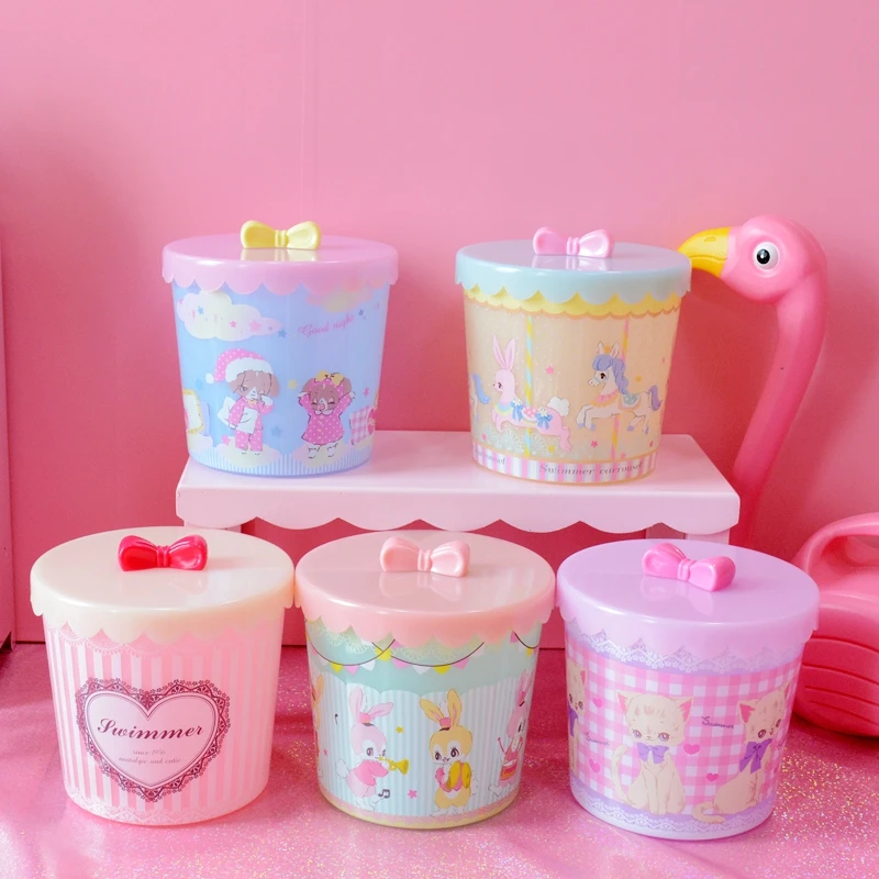 

cute desktop storage bucket creative diy student sundries cosmetic storage artifact desktop small trash can pen holder