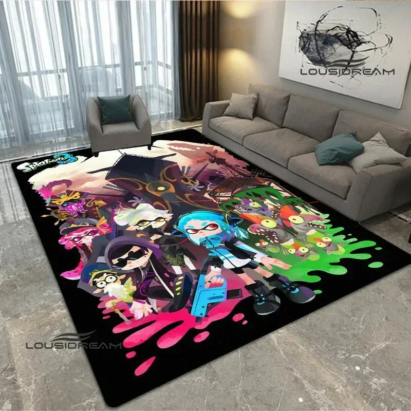 3D мультяшный игровой ковер с принтом Splatoon кухонные коврики нескользящий уличные