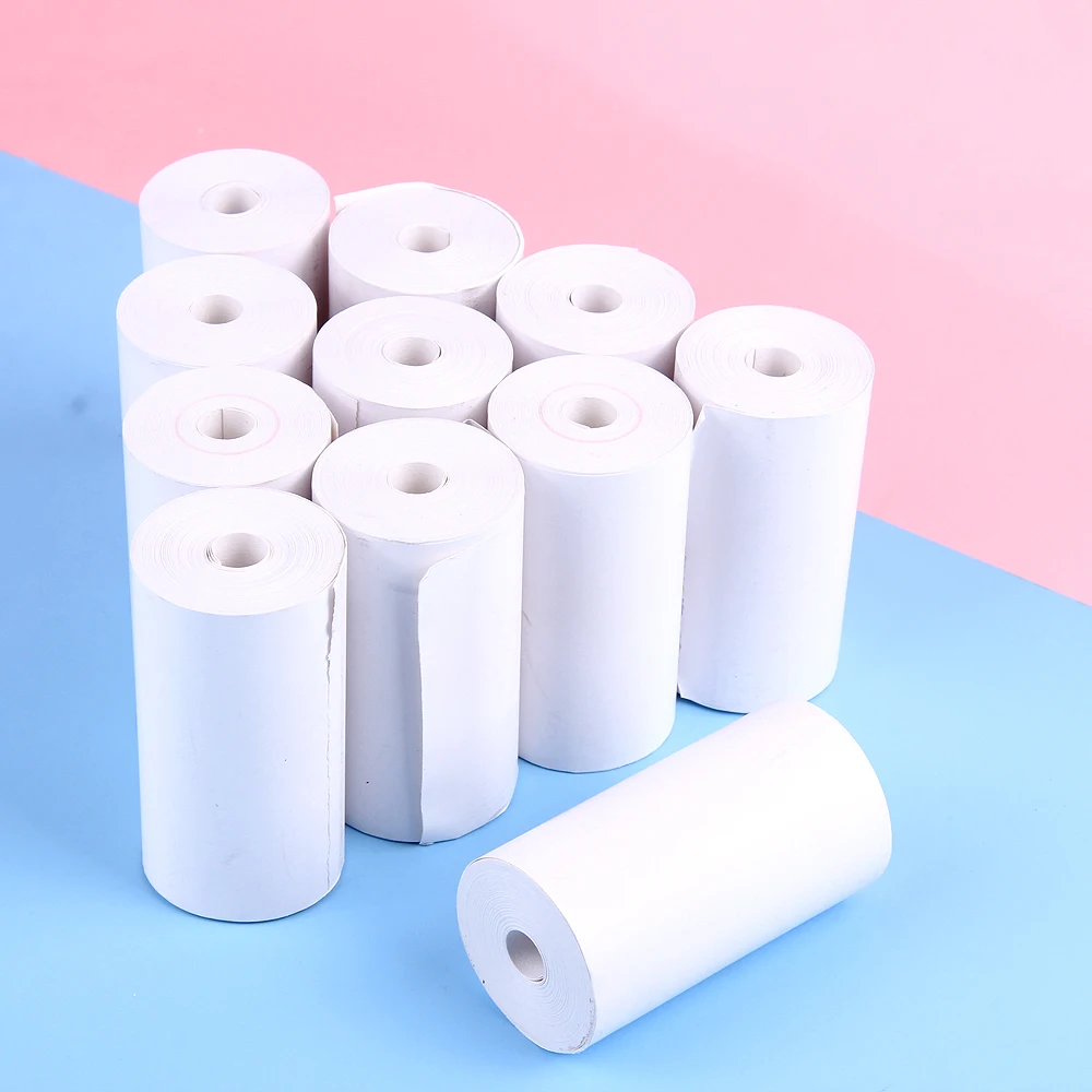 10 Rolls 57x25MM Children Camera Wood Pulp Instant Print Kids Camera Thermal Printing Paper Replacement Accessories Parts
