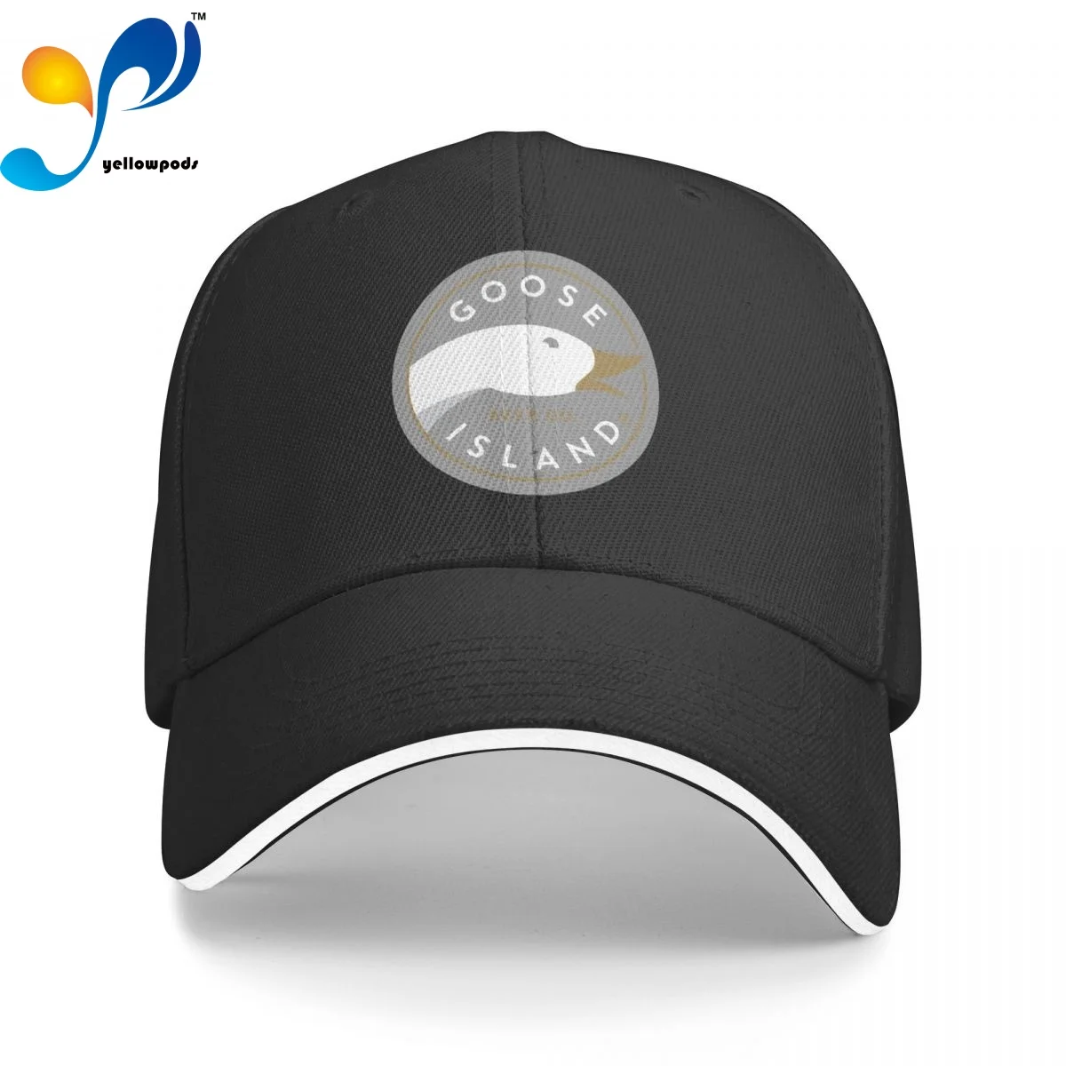 

Black MooWell Goose Island Baseball Hat Unisex Adjustable Baseball Caps Hats for Men and Women