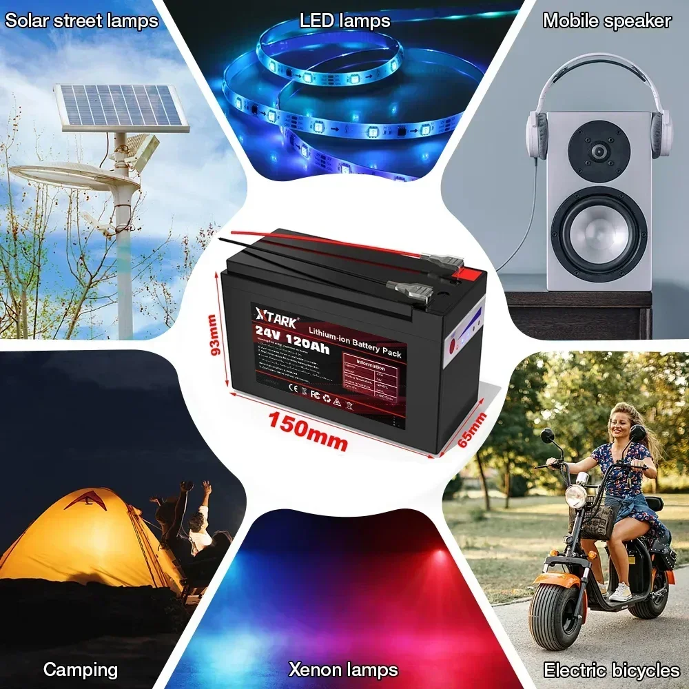 Перезаряжаемый литиевый аккумулятор 24 В 50 Ач для камеры видеонаблюдения коляски