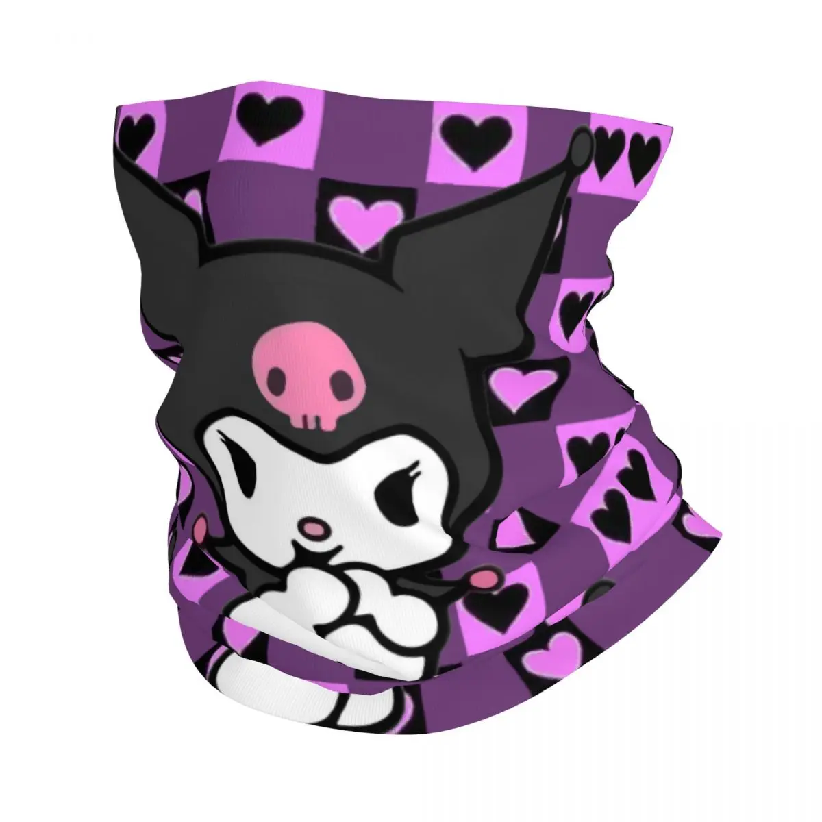 Бандана на заказ в стиле комиксов Kuromi теплая бандана для женщин и мужчин зимний